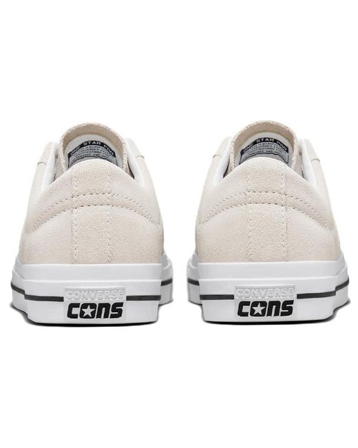 Converse White One Star Pro Suede Low 'Egret' for men