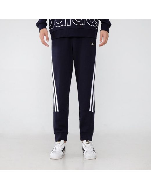Adidas Blue Fi 3S Pant Logo Printing Bundle Feet Sports Pants/Trousers/Joggers for men