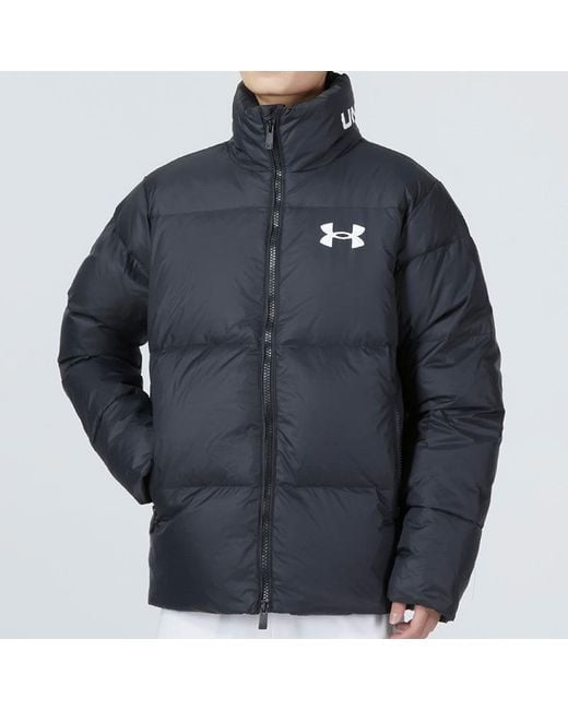 Under Armour Blue Logo Puffer Jacket for men