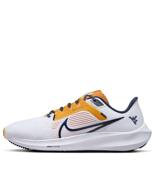 Nike White Pegasus 40 (west Virginia) Road Running Shoes for men