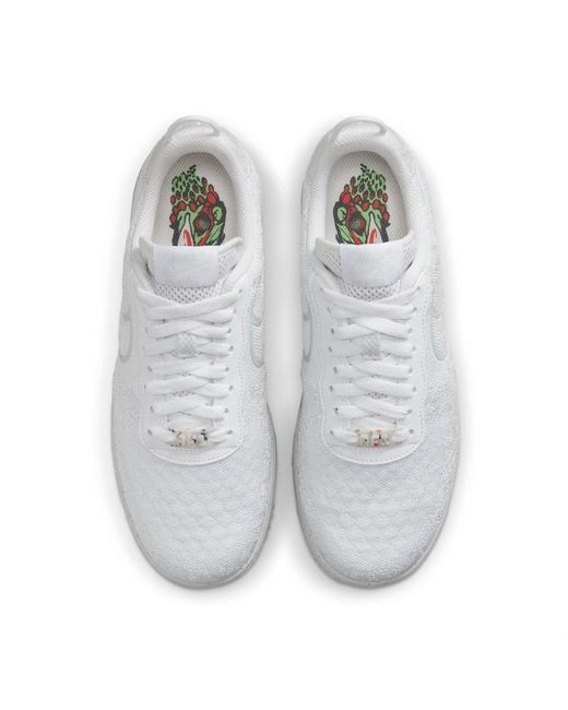 Nike White Air Force 1 Crater Flyknit Next Nature 'Triple' for men