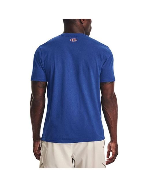 Under Armour Blue Project Rock Brahma Bull Short Sleeve T-Shirt for men