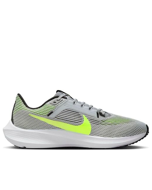 Nike Gray Pegasus 40 Road Running Shoes for men