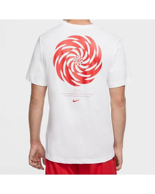 Nike White Dri-Fit Kyrie Logo Applique Basketball Tee for men