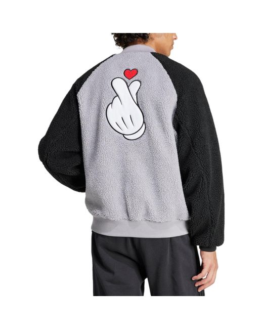 Adidas Black Originals X Disney V-Day Fl Jacket Asia Sizing for men