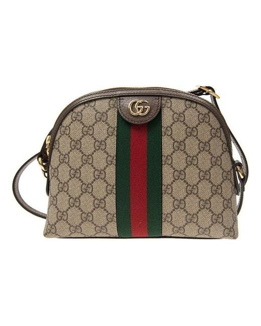 Gucci Natural (Wmns) Ophidia Logo Retro Gg Stripe Webbing Canvas Shoulder Messenger Bag Small