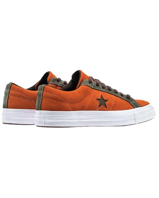Converse Brown One Star Ox 'Bold Mandarin' for men