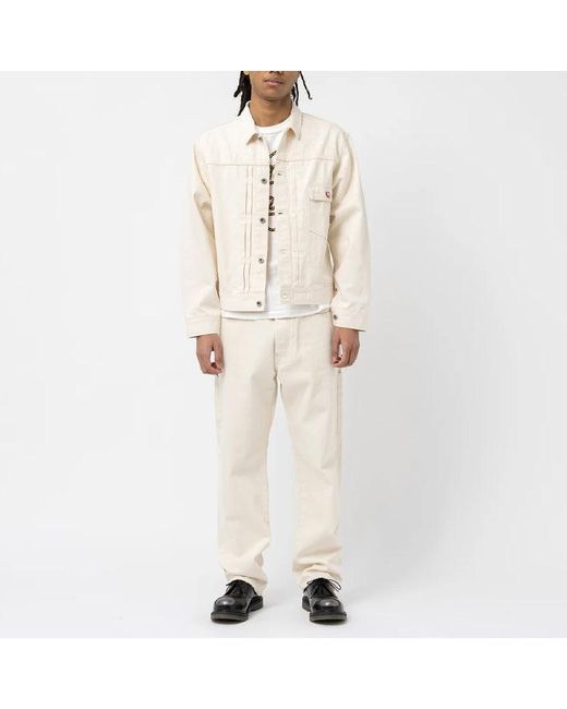 Human Made White Natural Denim Work Jacket for men