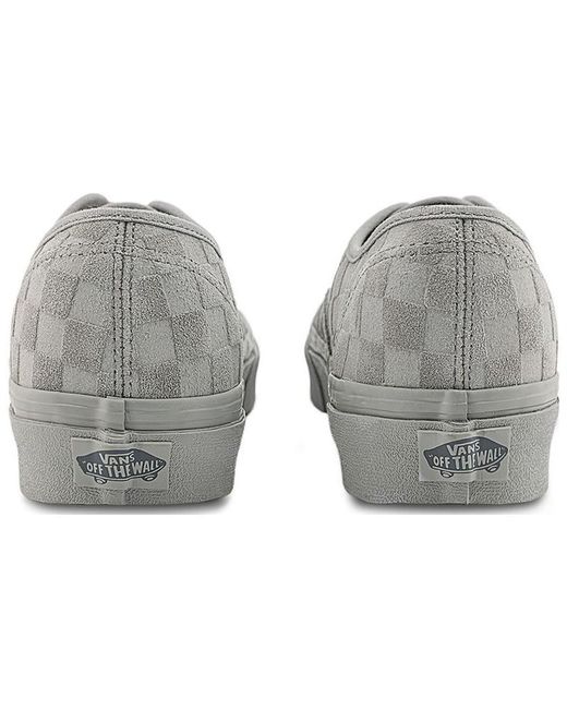 Vans Gray Authentic 'Mono Checkerboard' for men