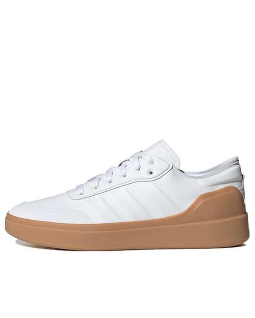 Adidas White Court Revival Shoes Gum' for men