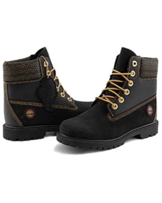 Timberland Black (Wmns) Lunar New Year 6 Inch Lace Up Boots Nubuck'