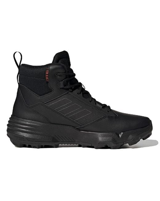 Adidas Black Terrex Unity Leather Mid Cold.Rdy 'Triple' for men