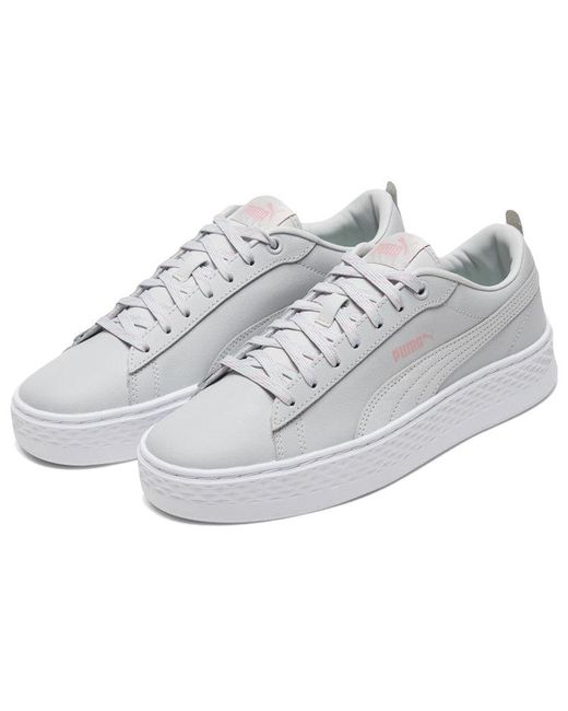 PUMA White (Wmns) Smash Platform Q4 Polka