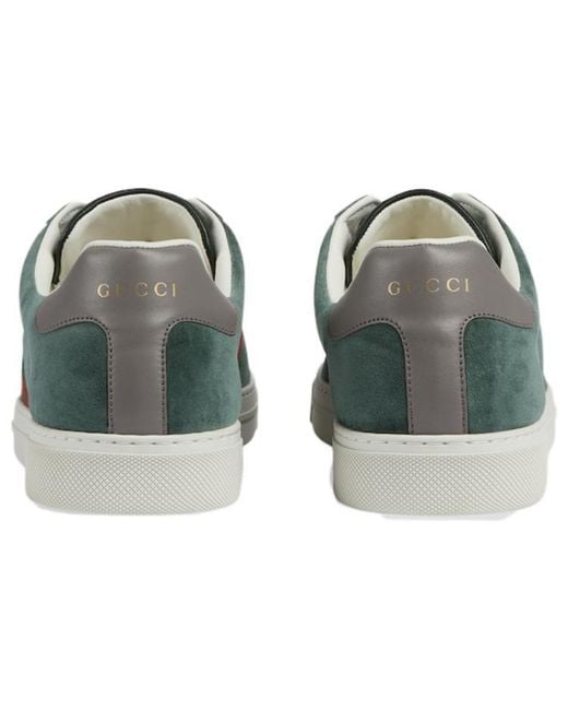 Gucci Green Ace Velvet Sneakers for men
