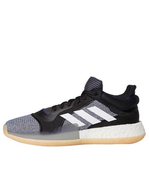 adidas Marquee Boost Low 'black Gum' in Blue for Men | Lyst