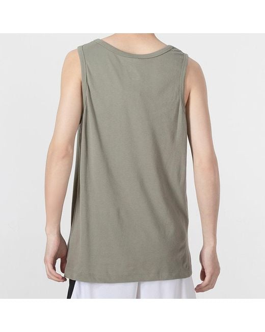 Nike Green As Nk Df Tank Dfc Solid Solid Color Quick Dry Breathable Running Basketball Training Light Army Vest for men
