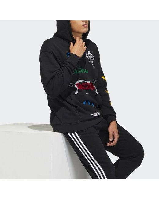 Adidas Black Originals Fangtastic Series Disney Mickey Printing Sports Pullover for men