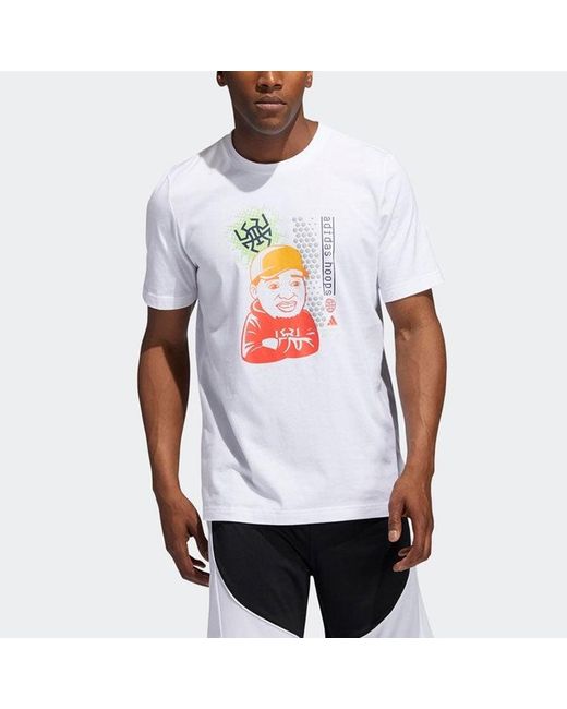 Adidas White Donovan Social Casual Basketball Sports Short Sleeve for men