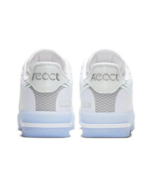 Nike White Air Force 1 React Qs Ice' for men