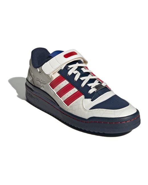 Adidas Blue Forum Low X Spider Shoes for men