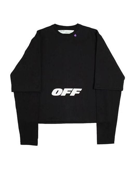 Off-White c/o Virgil Abloh Black Cotton Long Sleeve Sweatshirt for men