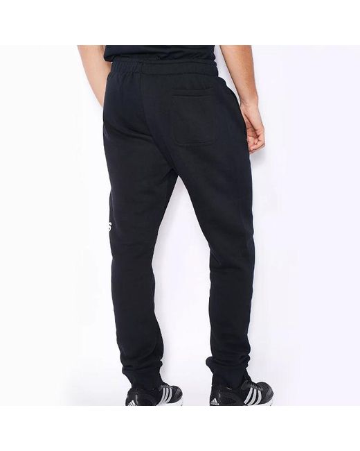 Adidas Black Logo Training Fleece Lined Stay Warm Sports Knit Long Pants for men