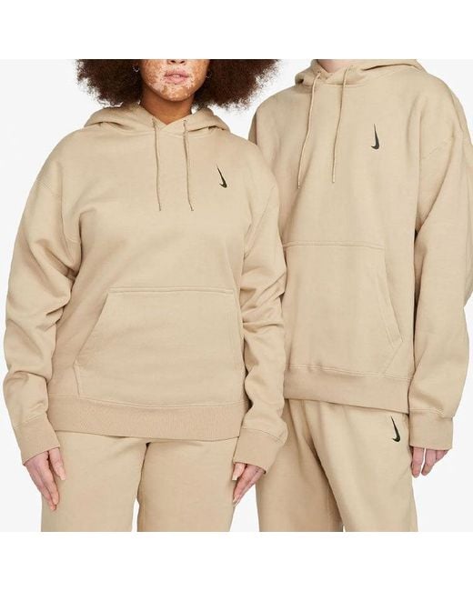 Nike Natural X Billie Eilish Crossover Solid Color Cotton Hooded Long Sleeves Autumn Us Edition for men