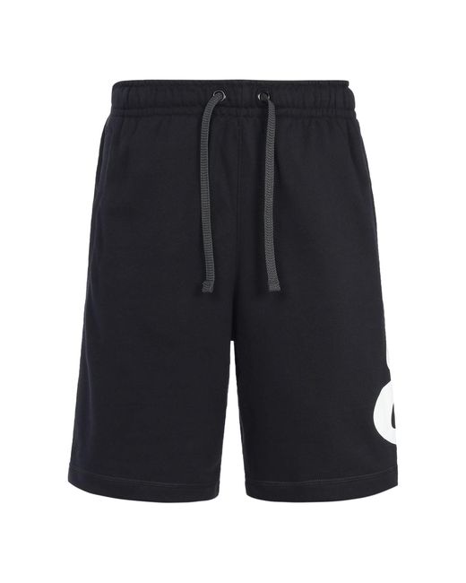 Nike Black Sportswear Contrasting Colors Logo Loose Lacing Casual Shorts for men