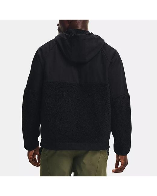 Under Armour Blue Mission Boucle Anorak Hoodie for men