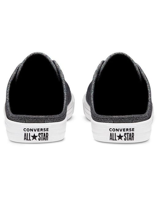 Converse Black (Wmns) Chuck Taylor All Star Dainty Mule Metal Pedal Casual Canvas Shoes
