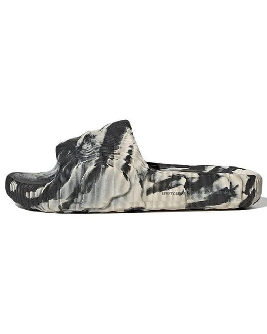 Adidas Brown Adilette 22 Slides 'Carbon Aluminium' for men