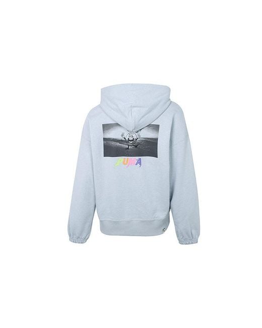 PUMA Blue Downtown Logo Hoodie