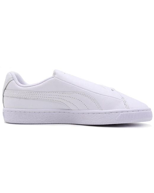 PUMA White (Wmns) Basket Crush Emboss