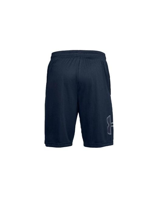 Under Armour Blue Tech Graphic Shorts 'Academy' for men