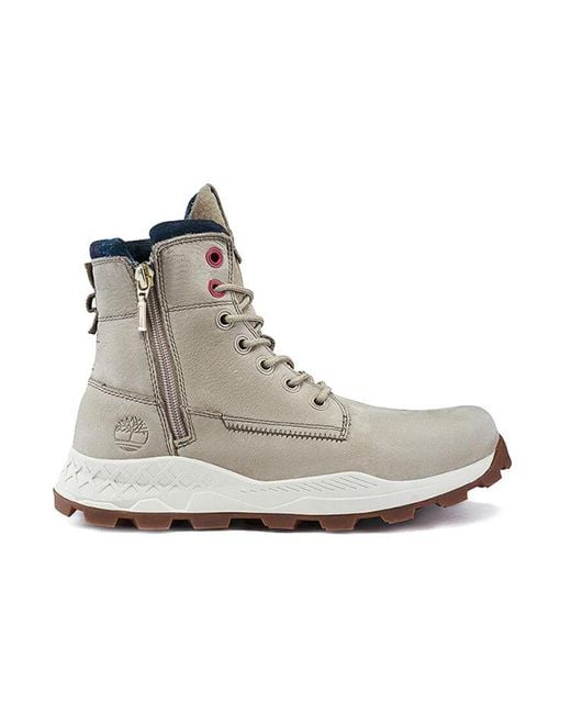 Timberland Gray Brooklyn Side Zip Wide Fit Boots Nubuck' for men