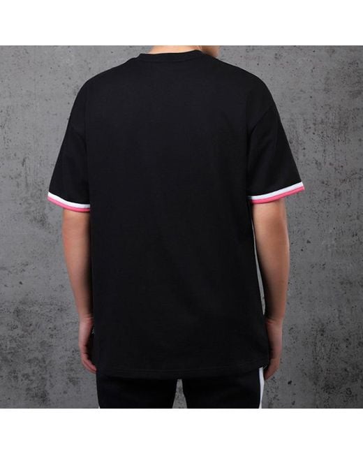 PUMA Black Casual Sports Breathable Round Neck Knit Short Sleeve for men