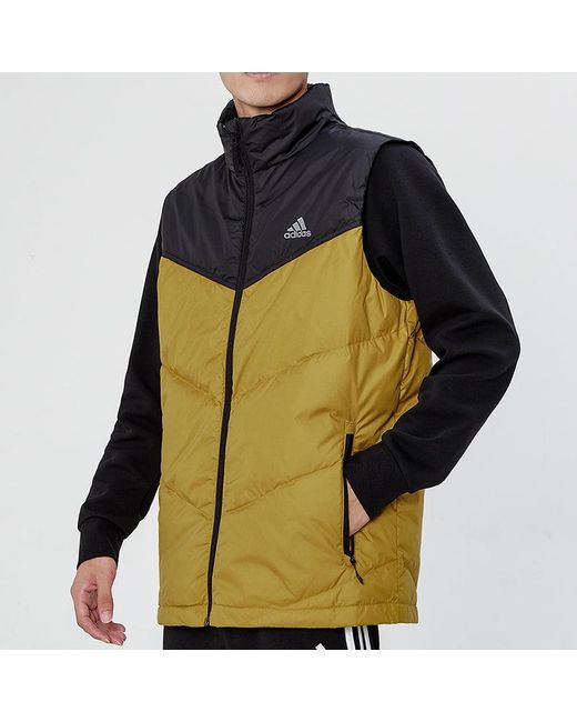 Adidas Yellow Down Padded Vest Jacket for men