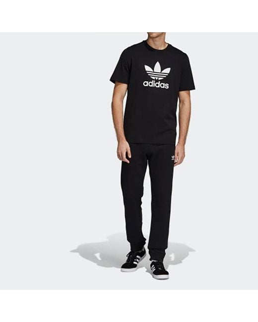 Adidas Black Originals Trefoil Pants For for men