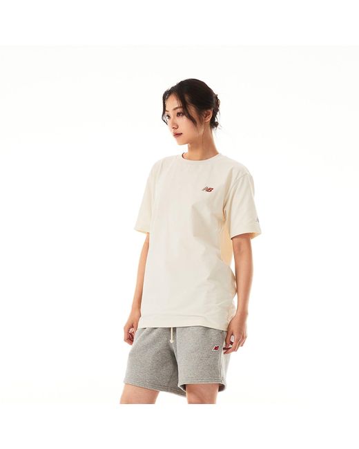 New Balance White Hypersports Logo T-Shirt 'Cream'