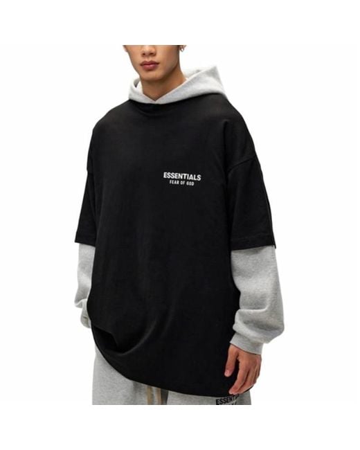Fear Of God Black Jersey Crewneck Tee for men