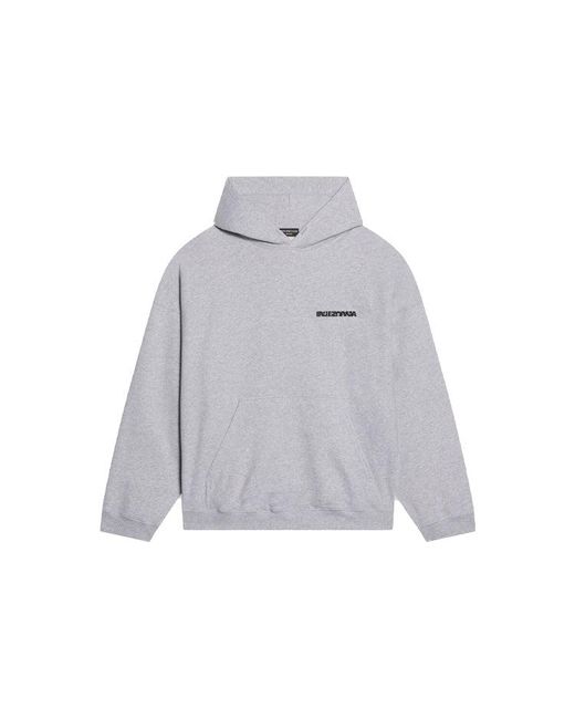 Balenciaga Gray Turn Hoodie Wide Fit 'Heather' for men