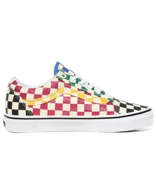 Vans White Old Skool 'Glitter Check' for men
