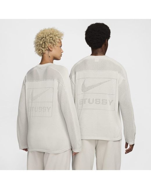 Nike White X Stussy Long-Sleeve Knit Jersey Hf3898-072 for men