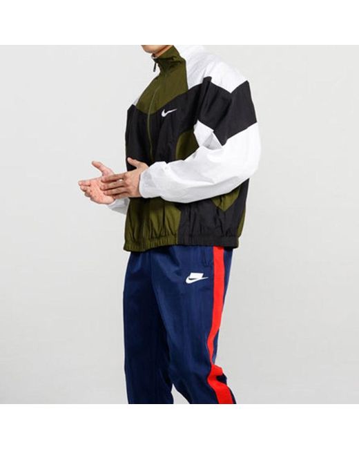 Nike Black Sportswear Woven Jacket Sports Athleisure Running Jogging for men