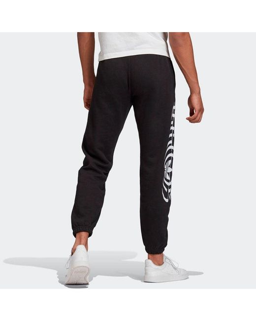 Adidas Black Originals Torsion Sp Logo Printing Running Sports Long Pants for men