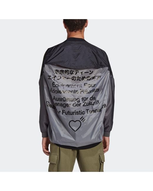 Adidas Black Originals X Human Made Crossover Embroidered Logo Round Neck Sports for men