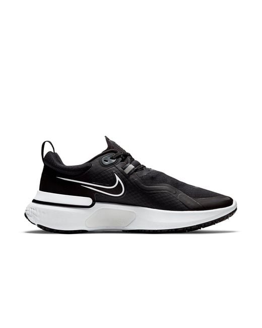 Nike Black React Miler Shield Pure Platinum' for men