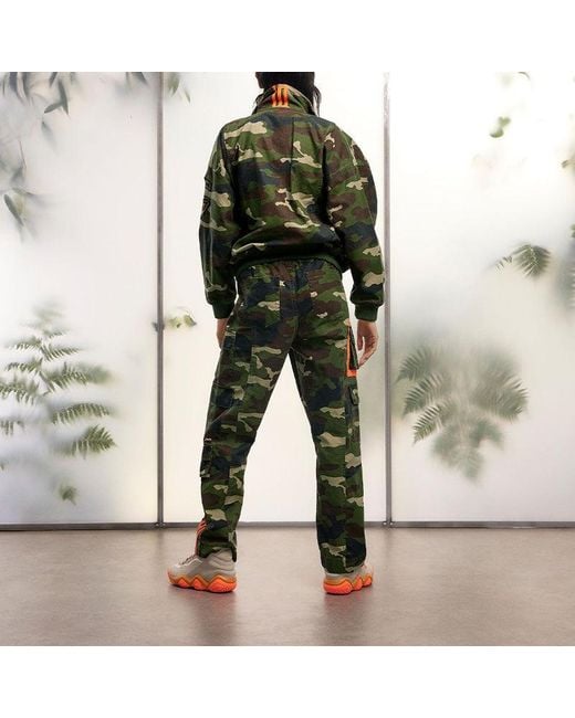 Adidas Green Canvas Cargo Pants X Ivy Park for men