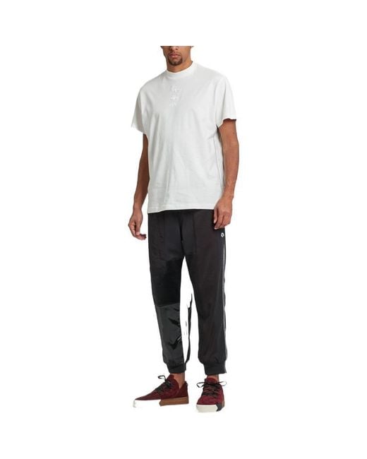 Adidas Originals X Alexander Wang Crossover Solid Color Logo Casual Short Sleeve White T-shirt for men