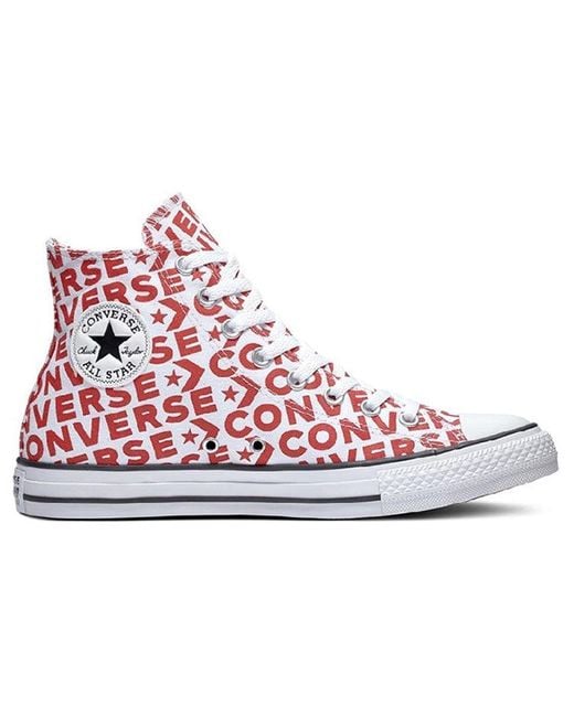 Converse Red Chuck Taylor All Star High 'Wordmark' for men